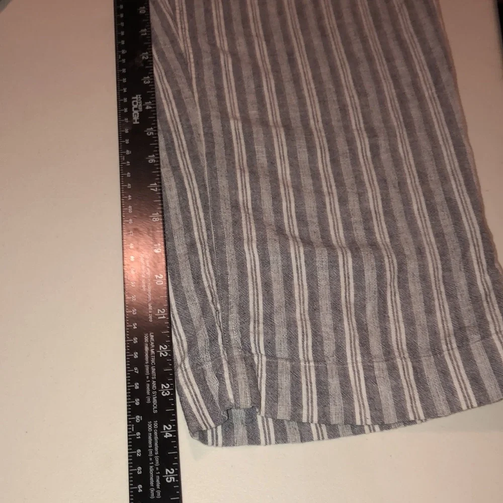 Rails size large sleeveless blue & white stripe jumpsuit with drawstring waist